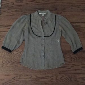 DIANE VON FURSTENBERG size 0 green blouse